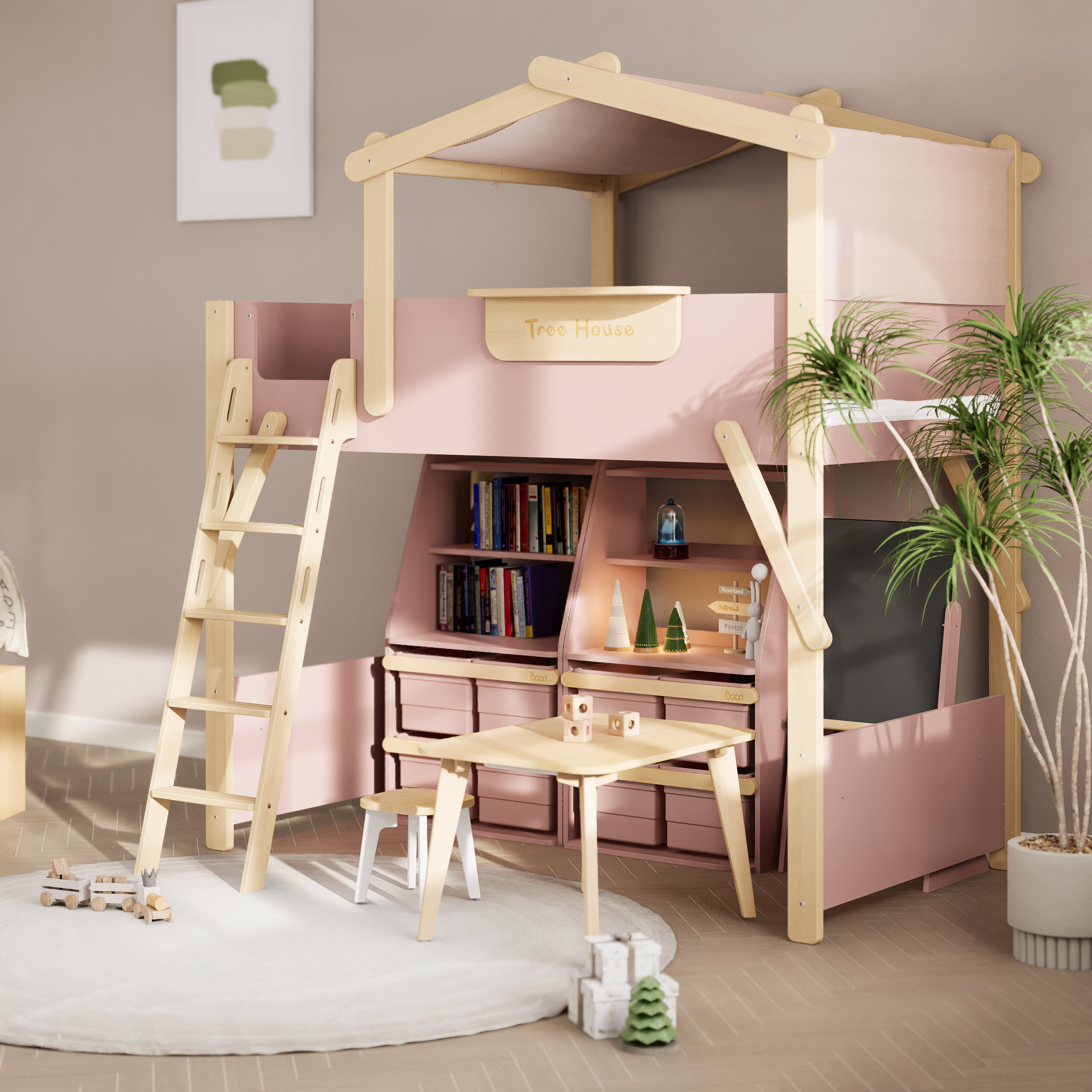 Boori Treehouse King Single Loft + Roof Frame and Ladder