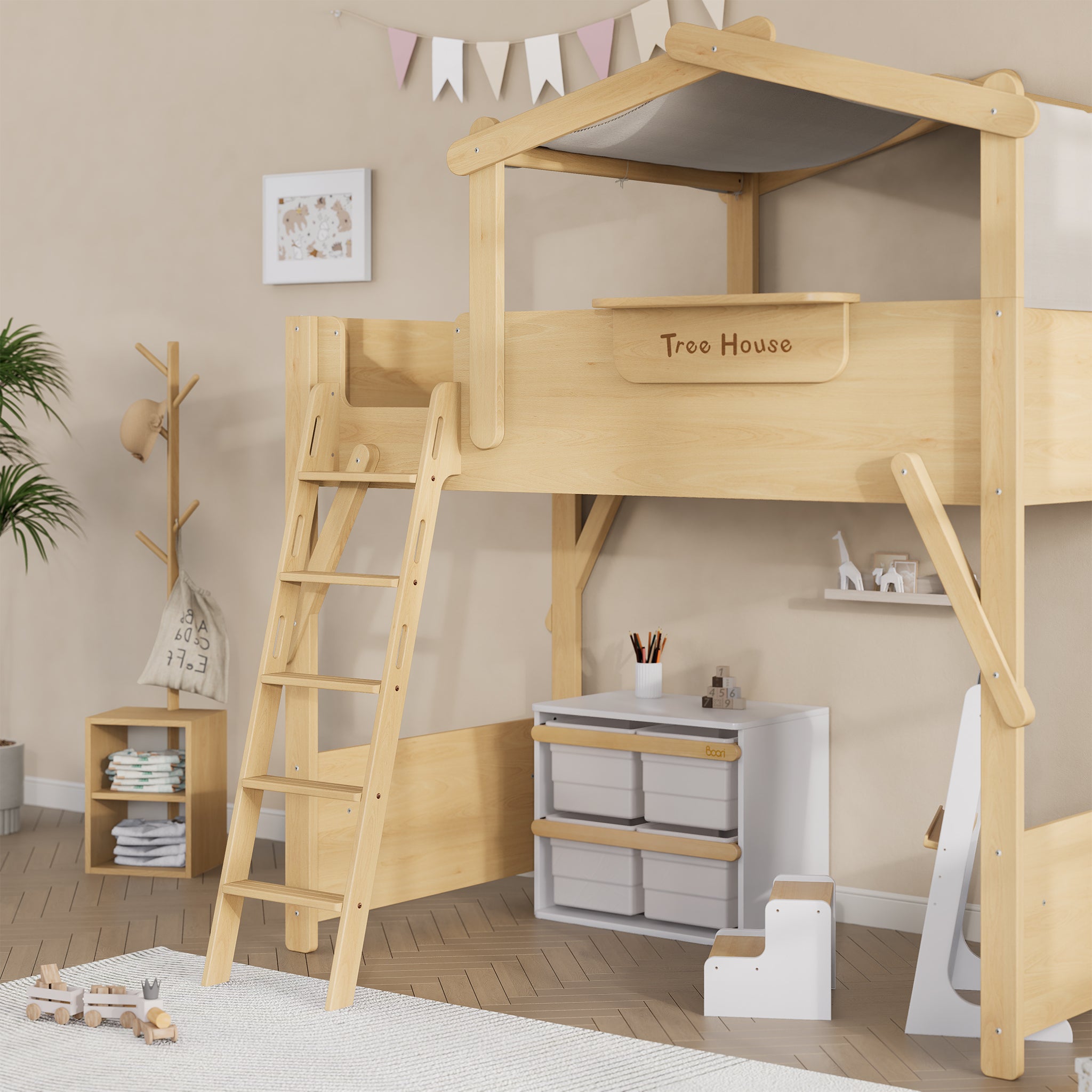 Boori Treehouse King Single Loft + Roof Frame and Ladder