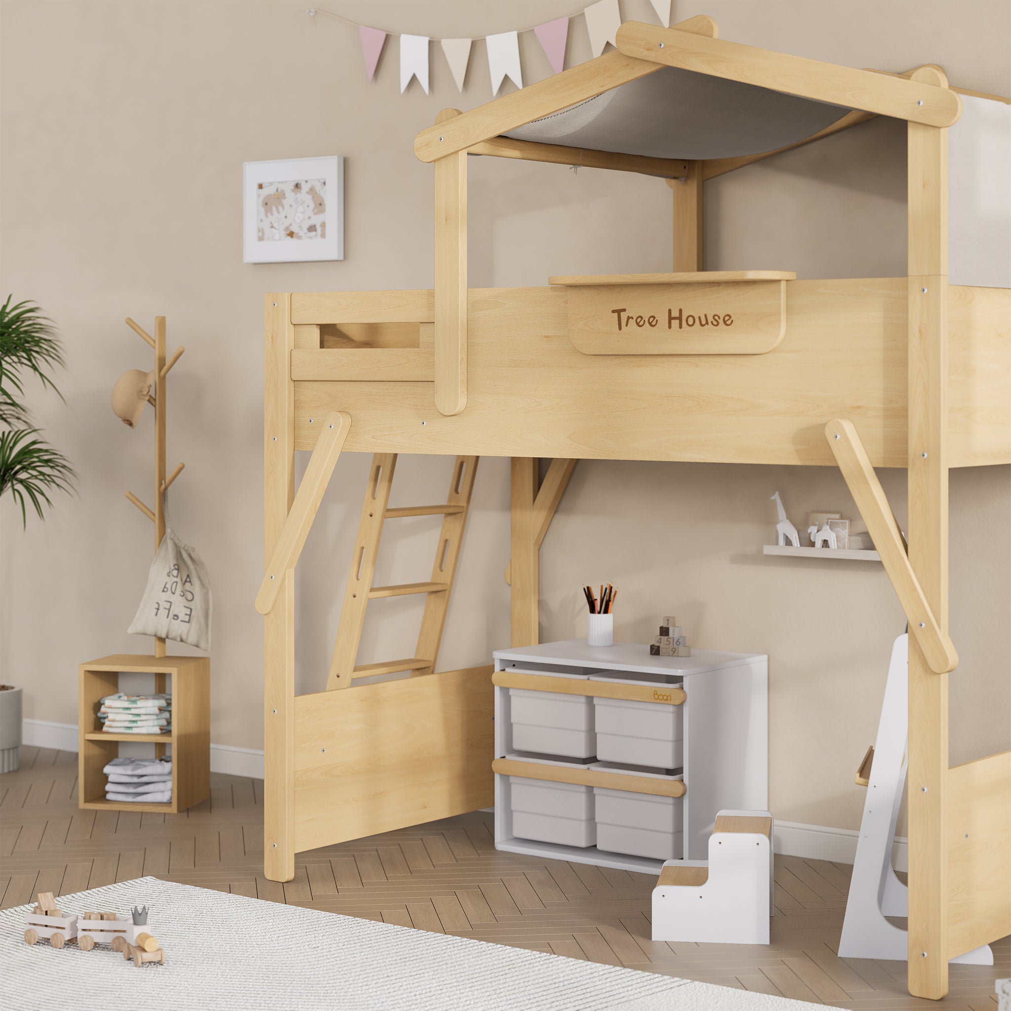 Boori Treehouse King Single Loft + Roof Frame and Ladder