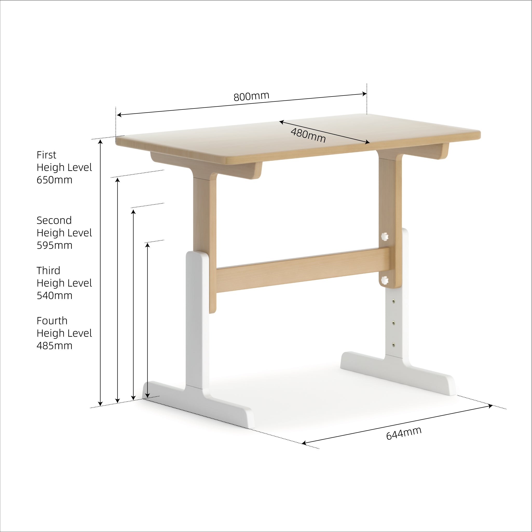Tidy Learning Table (solid timber top version) Clearance