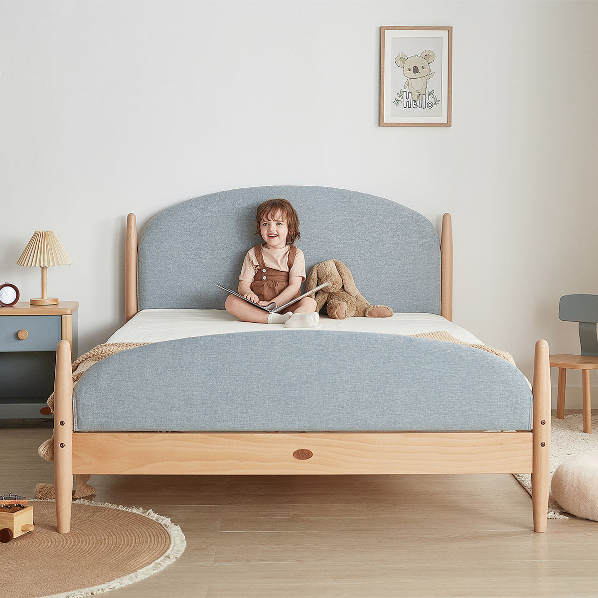 Yarra Double Bed with Fabric Covers