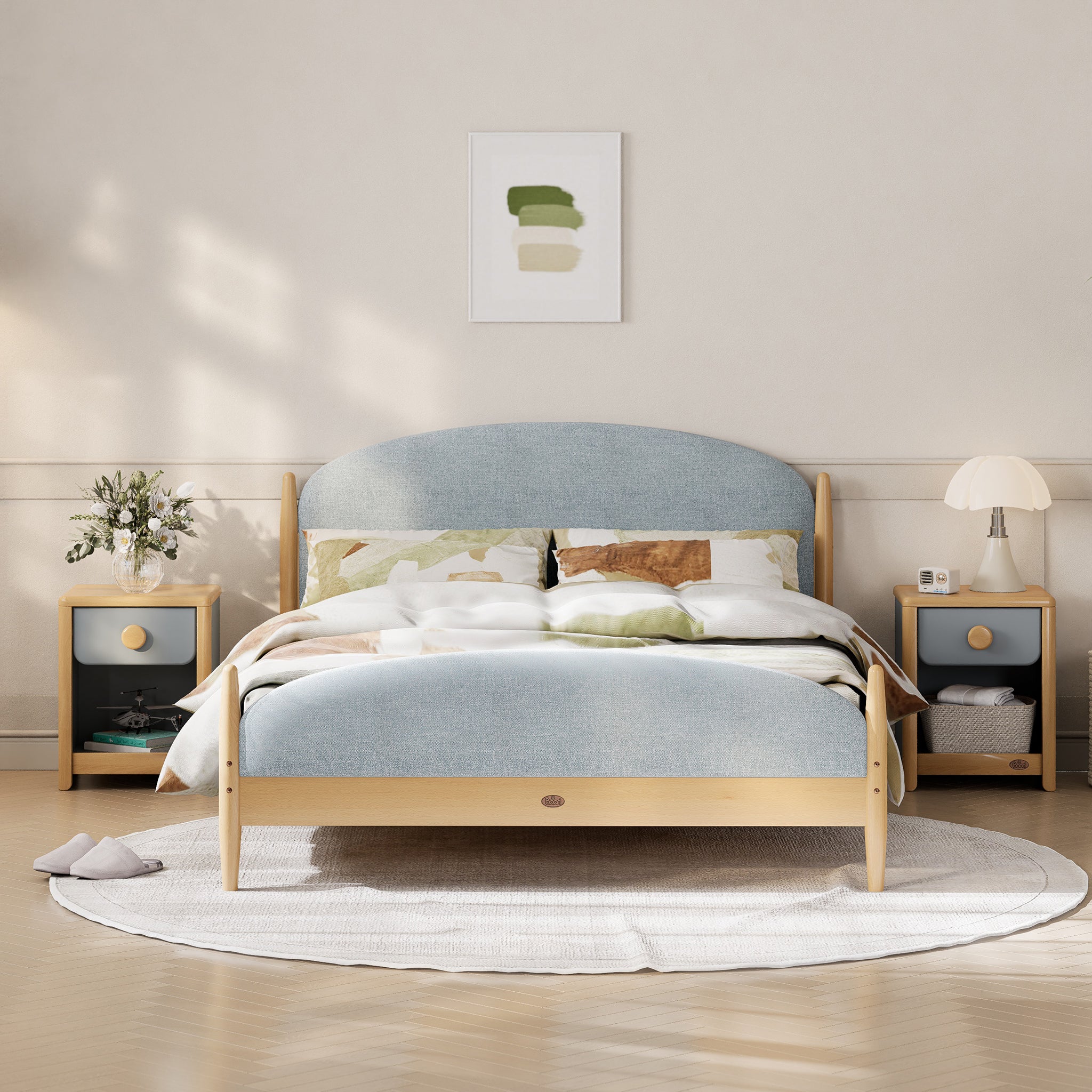 Yarra Queen Bed with Fabric Covers