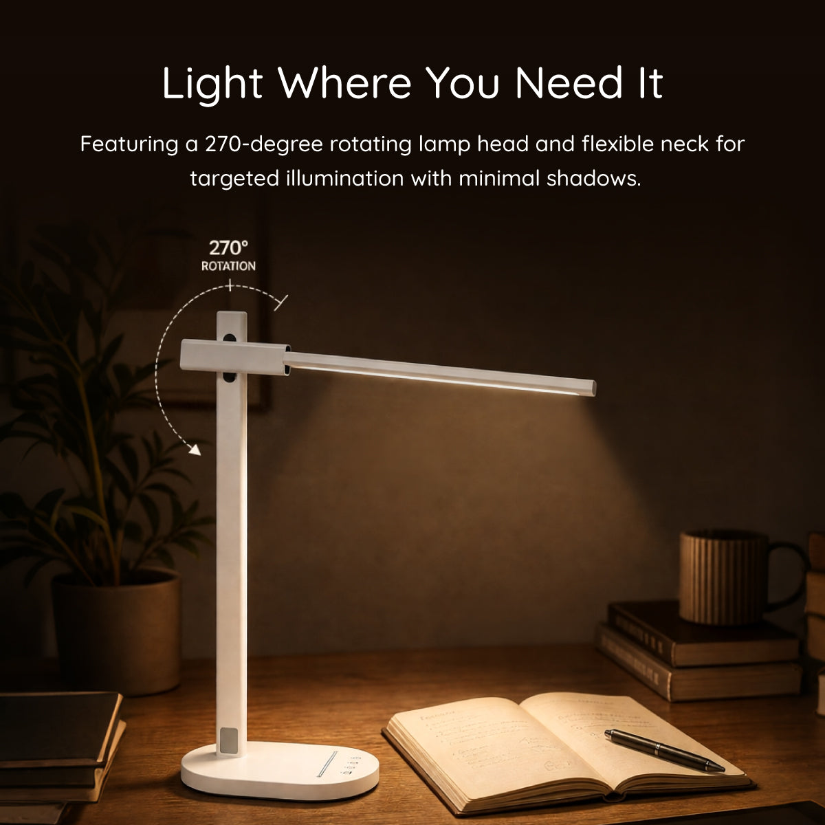 Elio LED Desk Lamp | Dimmable Study & Desk Lighting