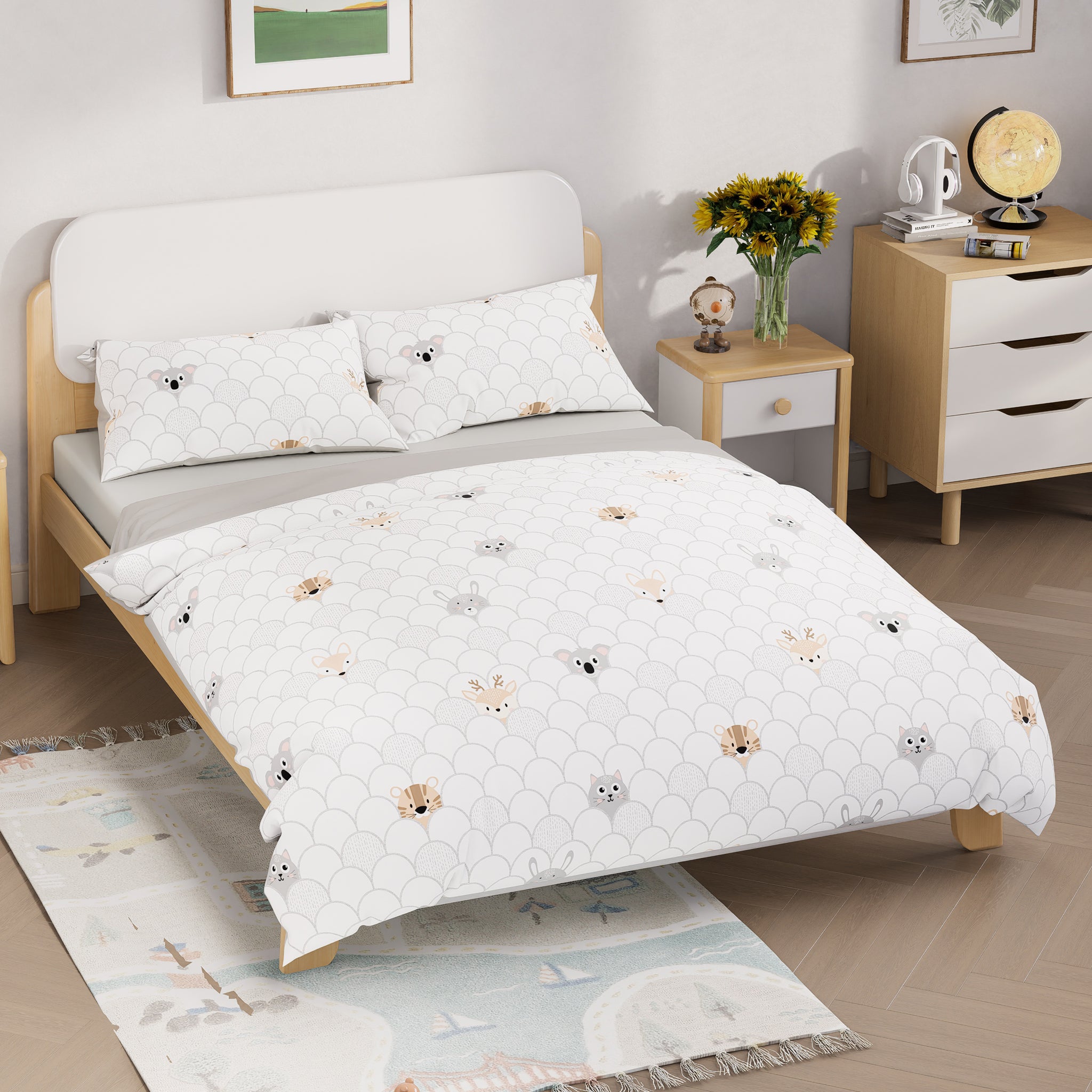 Peek-a-Boo Double Quilt Cover Set