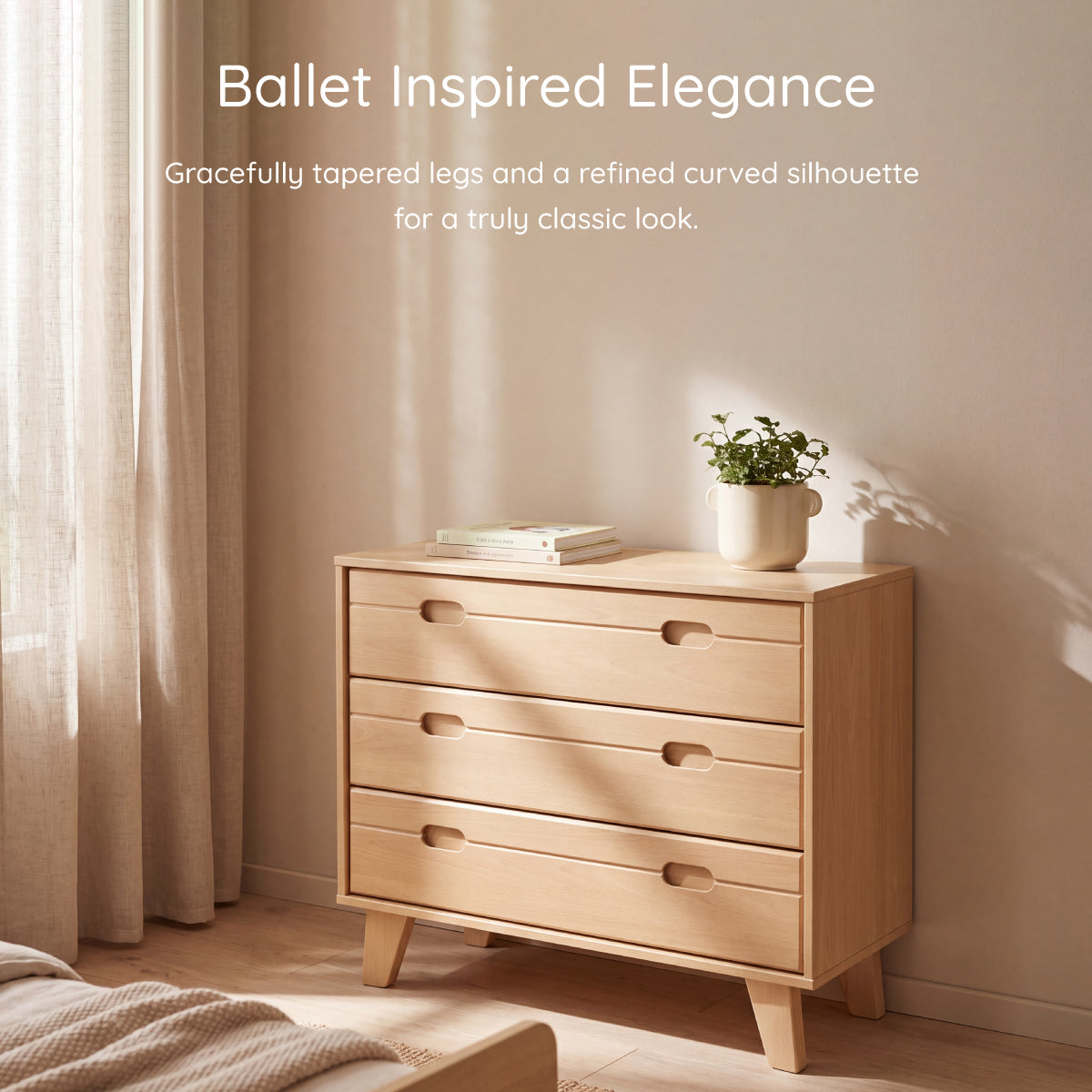 Ballet 3 Drawer Dresser | Solid Timber | Boori Australia