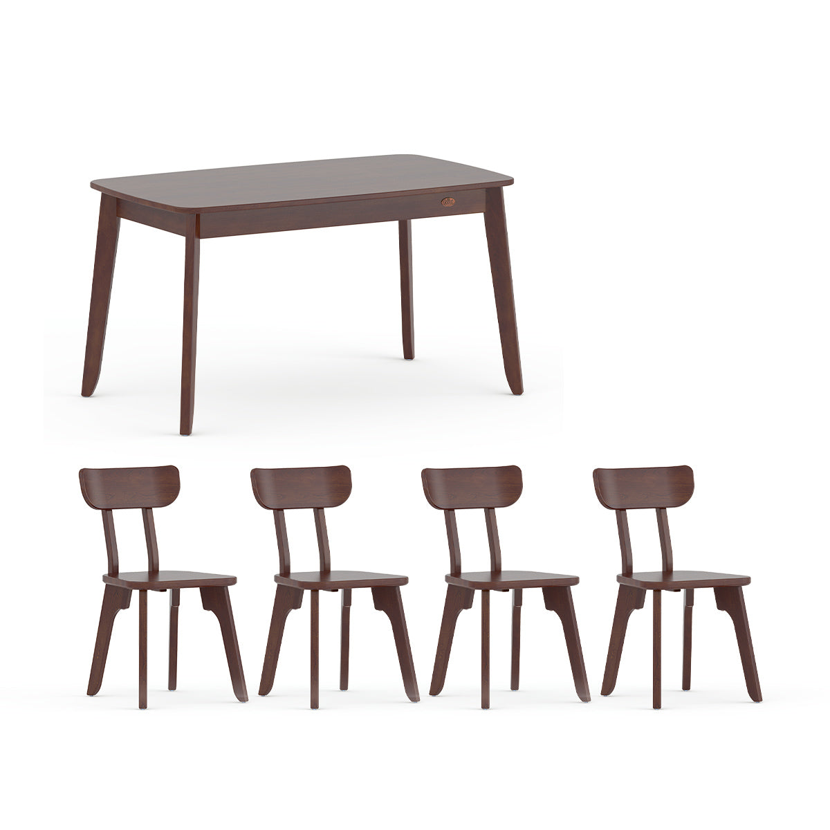 Ballet Dining Table (1.4m) with 4 Chairs Package