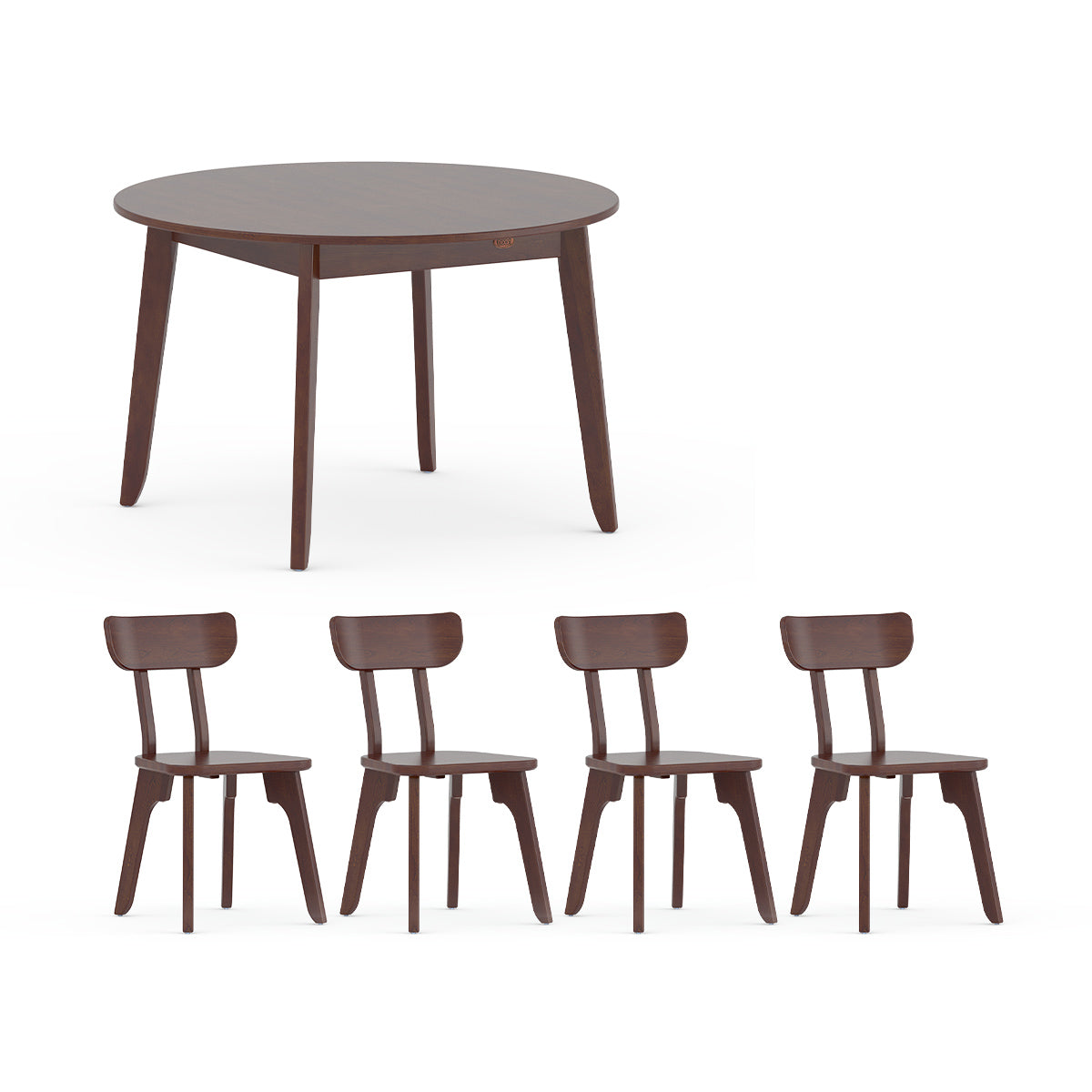Ballet Round Dining Table (1.2m) with Four Chairs Package