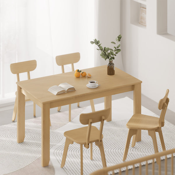 Block Dining Table (1.4m) with 4 Chairs Package