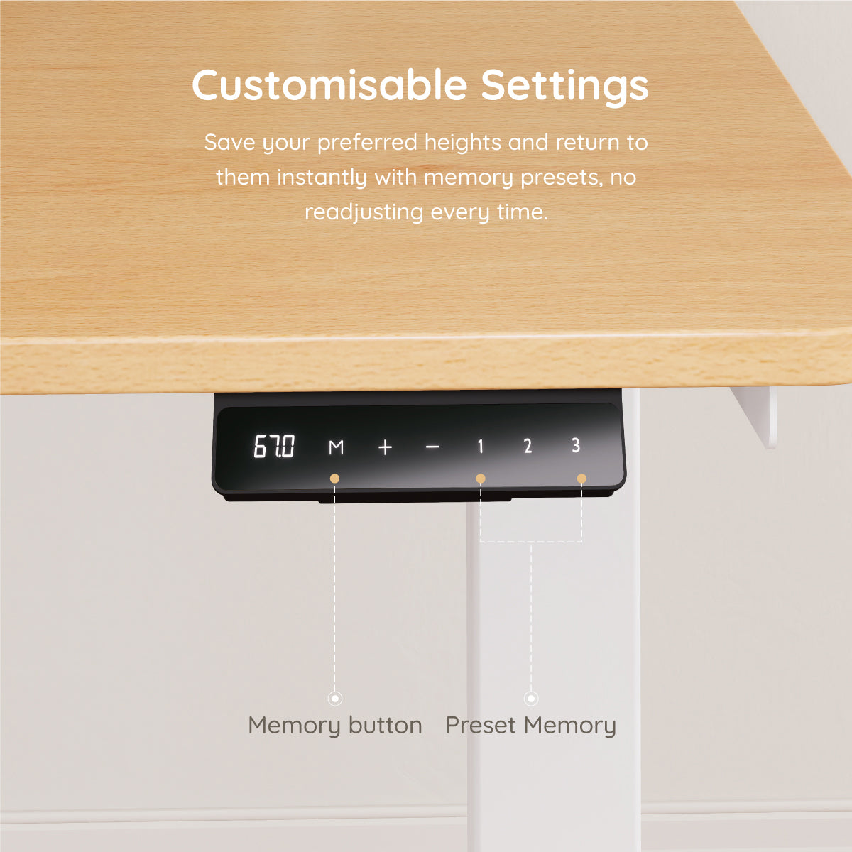 Leo Electric Sit and Stand 1.4m Desk