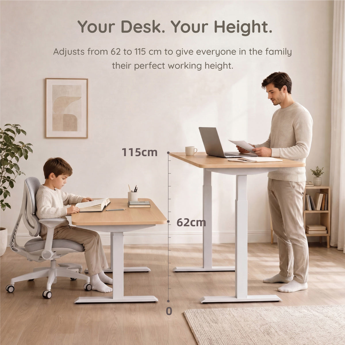 Leo Electric Sit and Stand 1.4m Desk