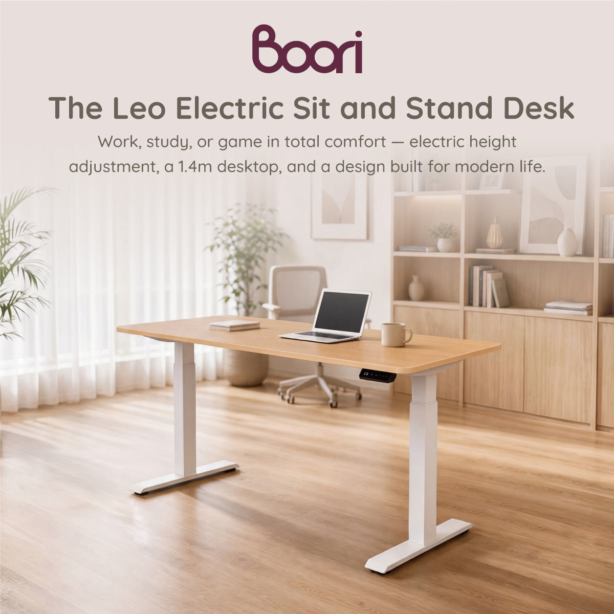 Leo Electric Sit and Stand 1.4m Desk