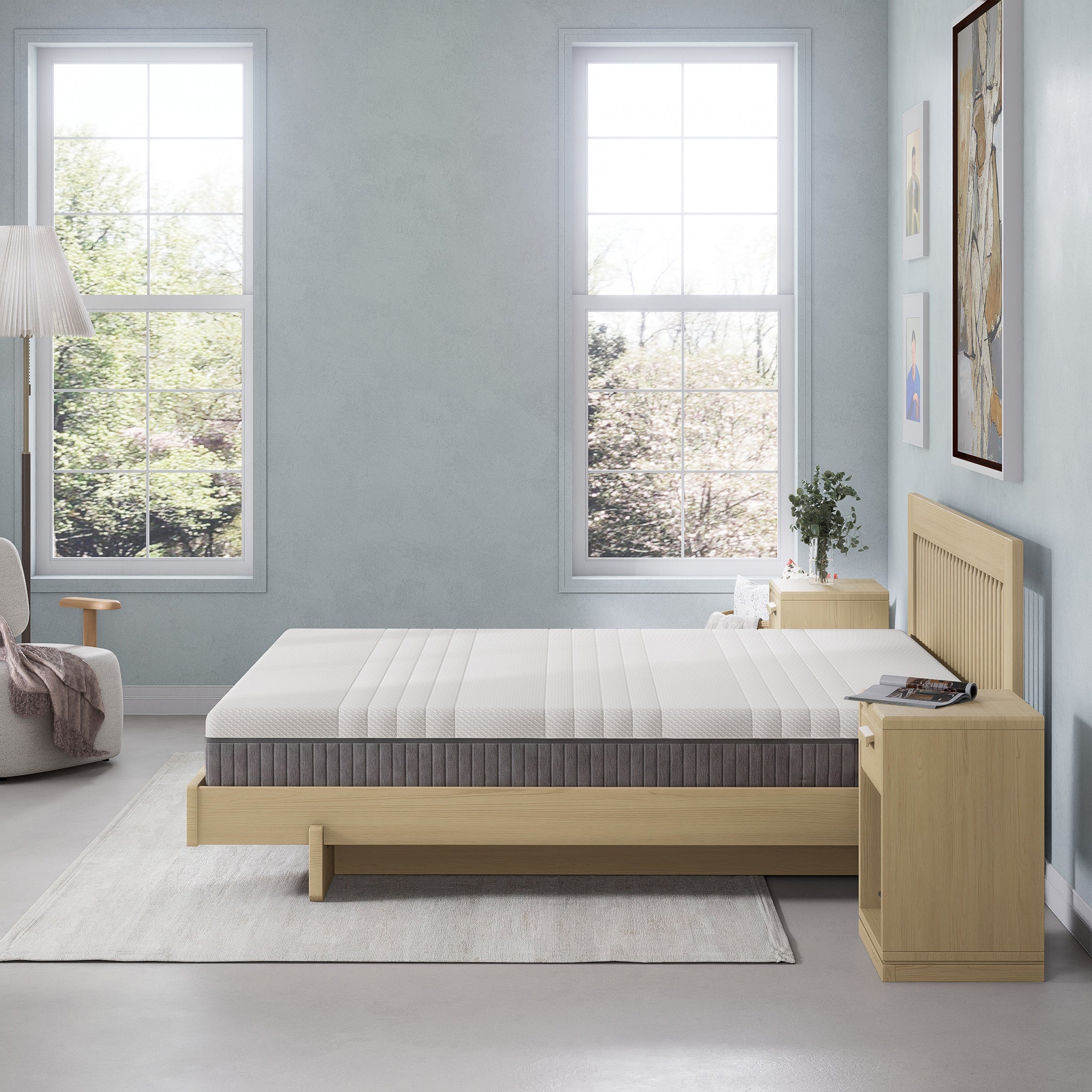 King Lux Pocket Spring Mattress 202 x 182 x 26cm