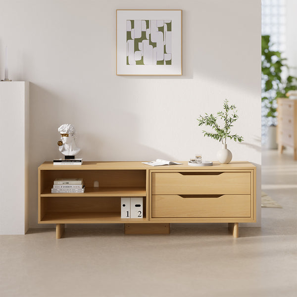 Entertainment Unit (1.66m) with 2 Drawers