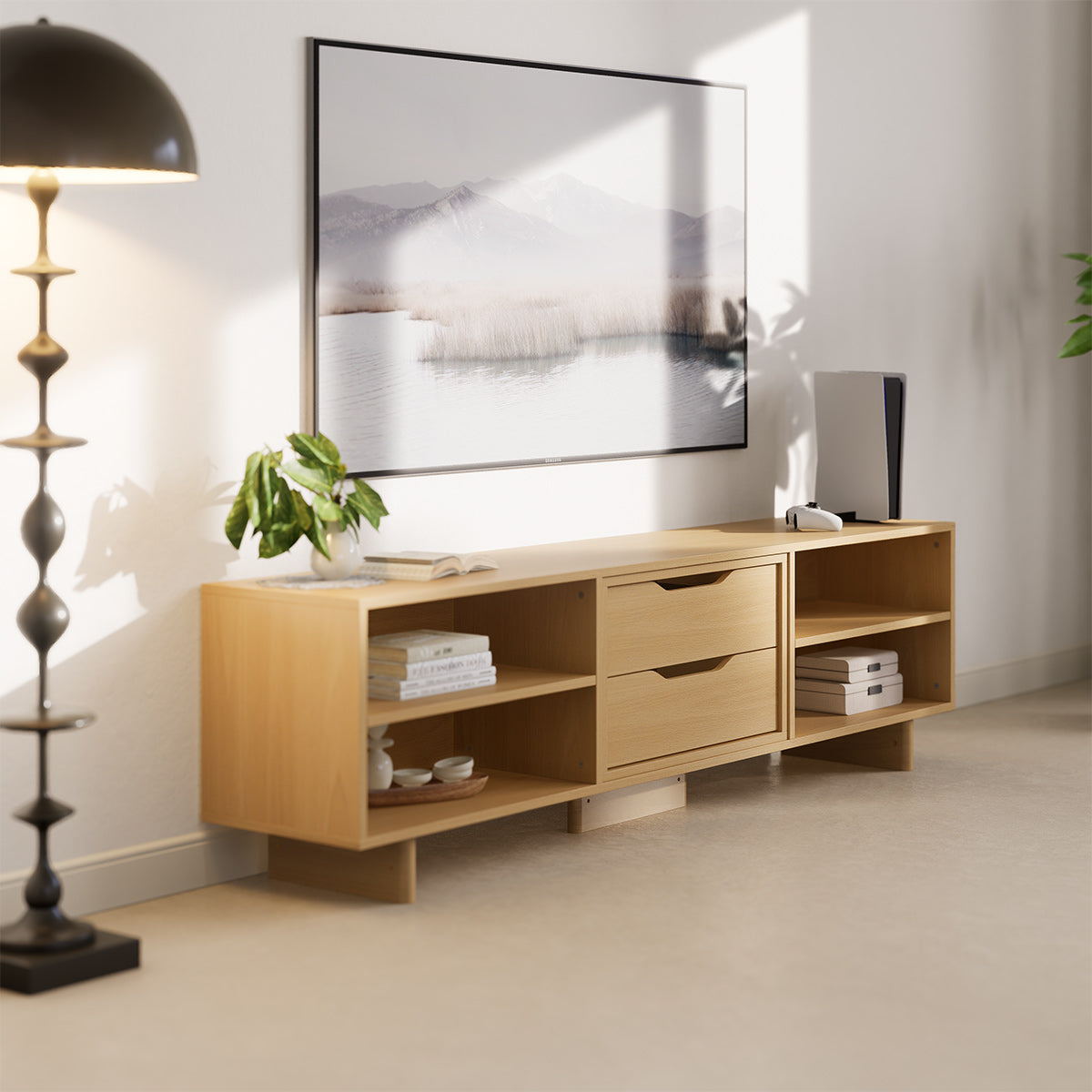 Entertainment Unit (1.88m) + 2 Drawers