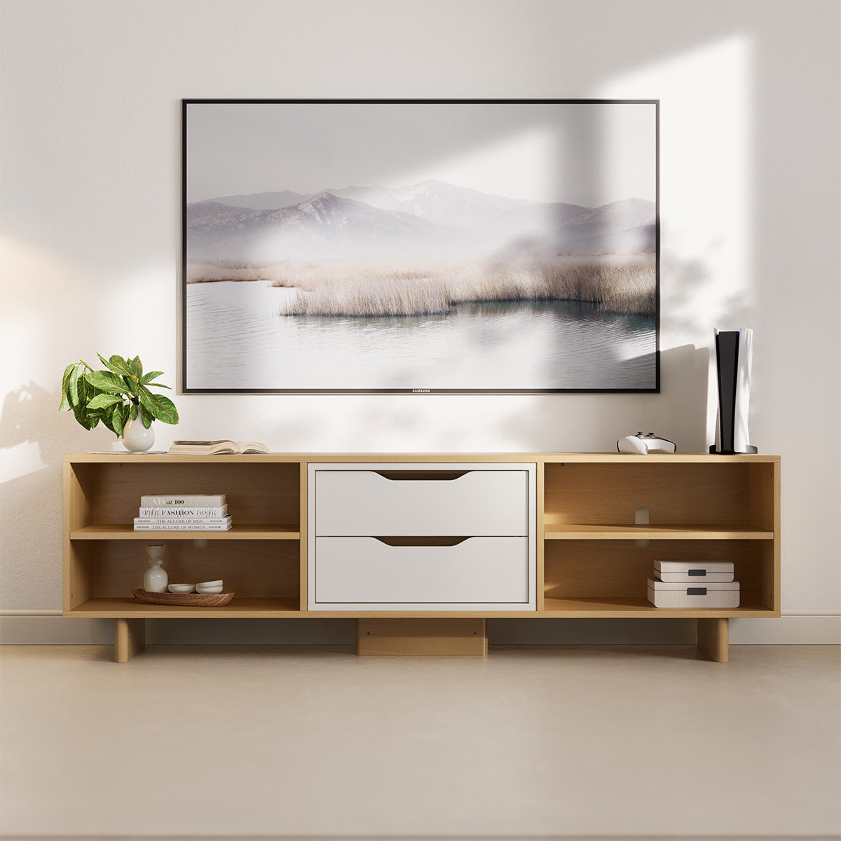 Entertainment Unit (1.88m) + 2 Drawers