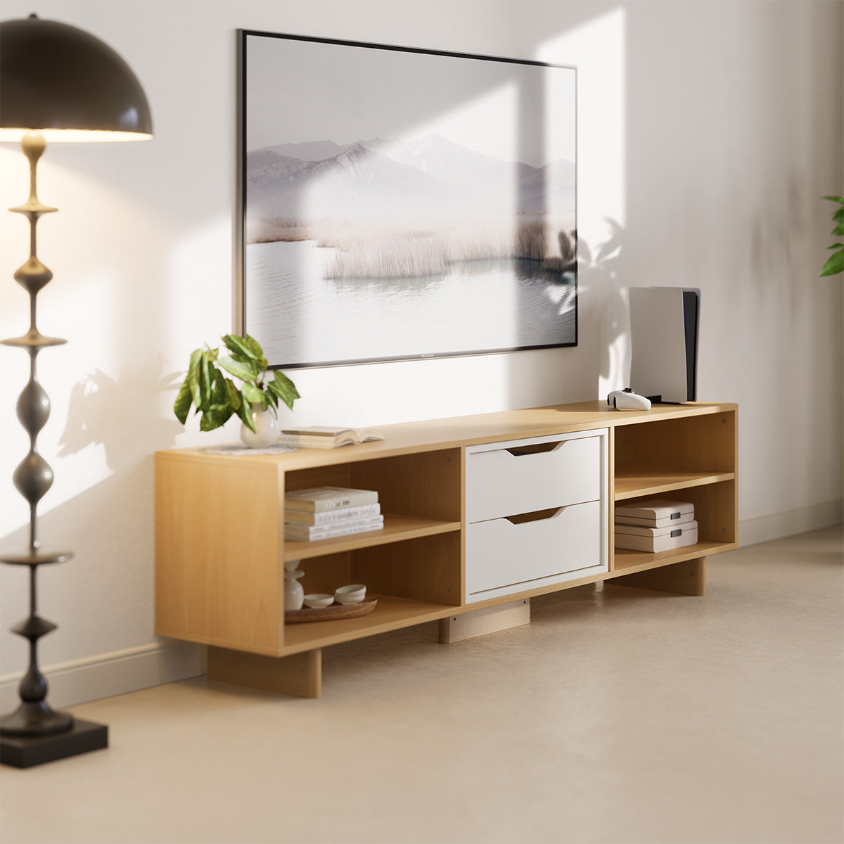 Entertainment Unit (1.88m) + 2 Drawers