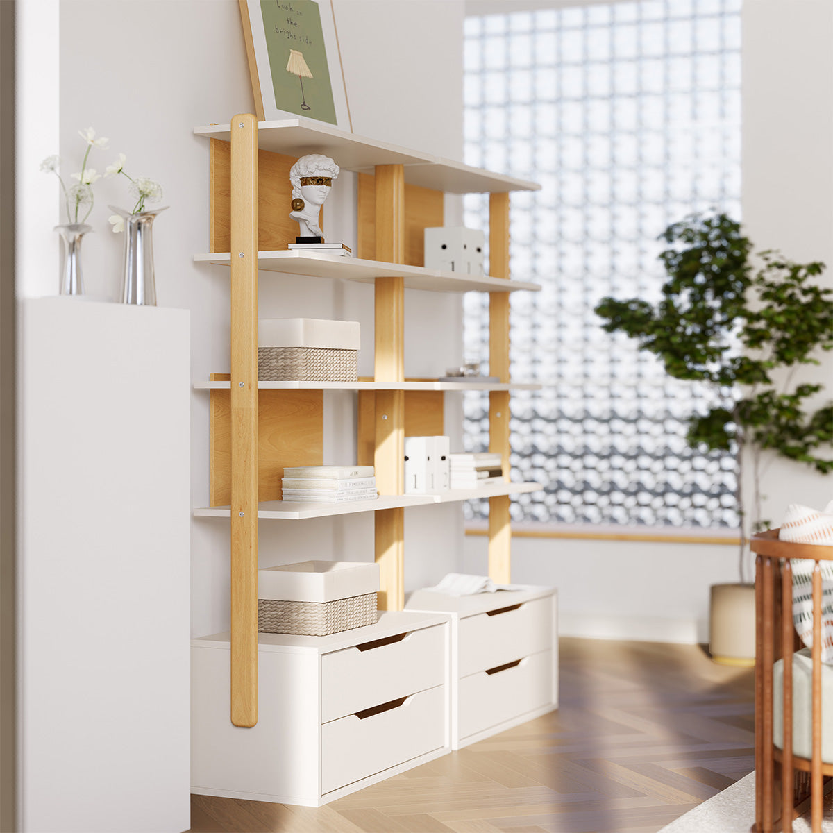Boori Modular 2 Drawer Bookshelf