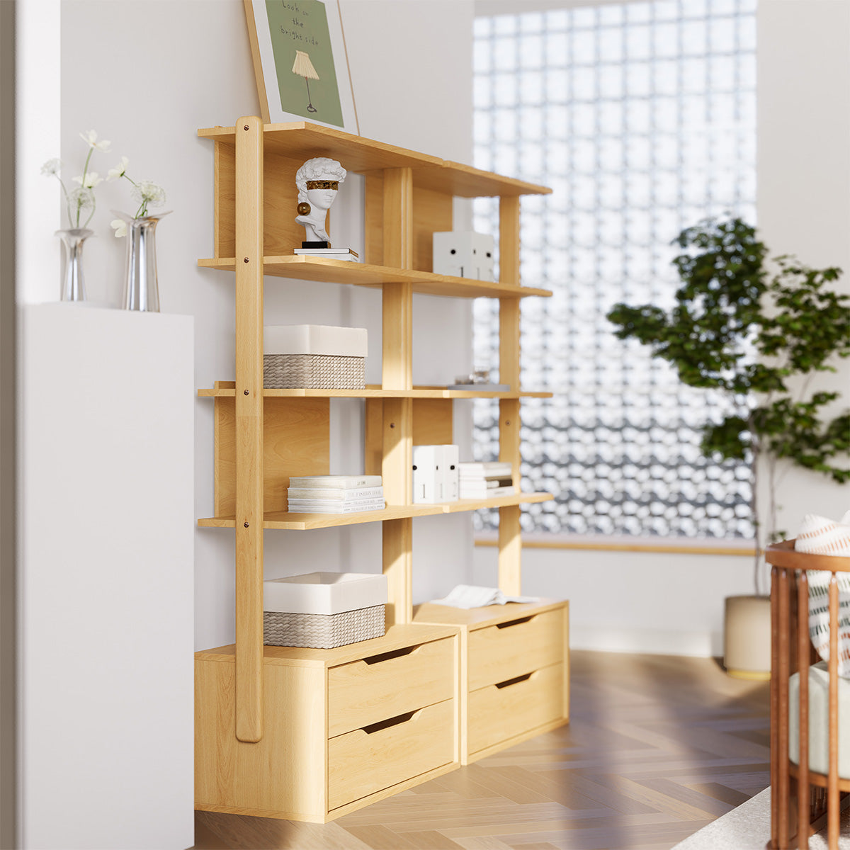 Boori Modular 2 Drawer Bookshelf