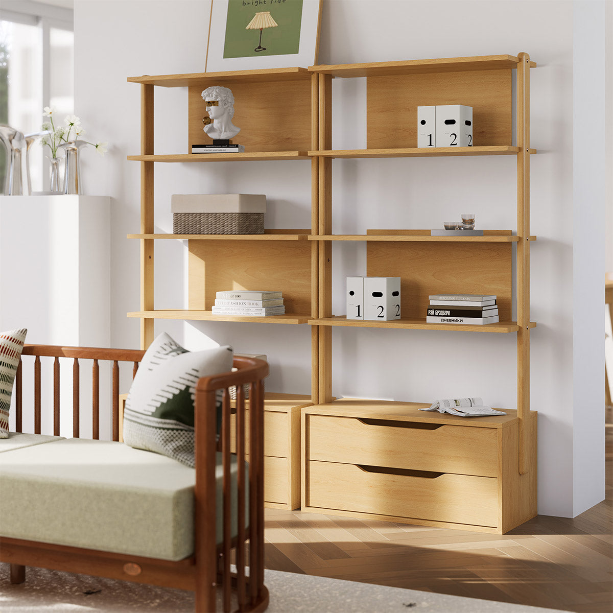 Boori Modular 2 Drawer Bookshelf