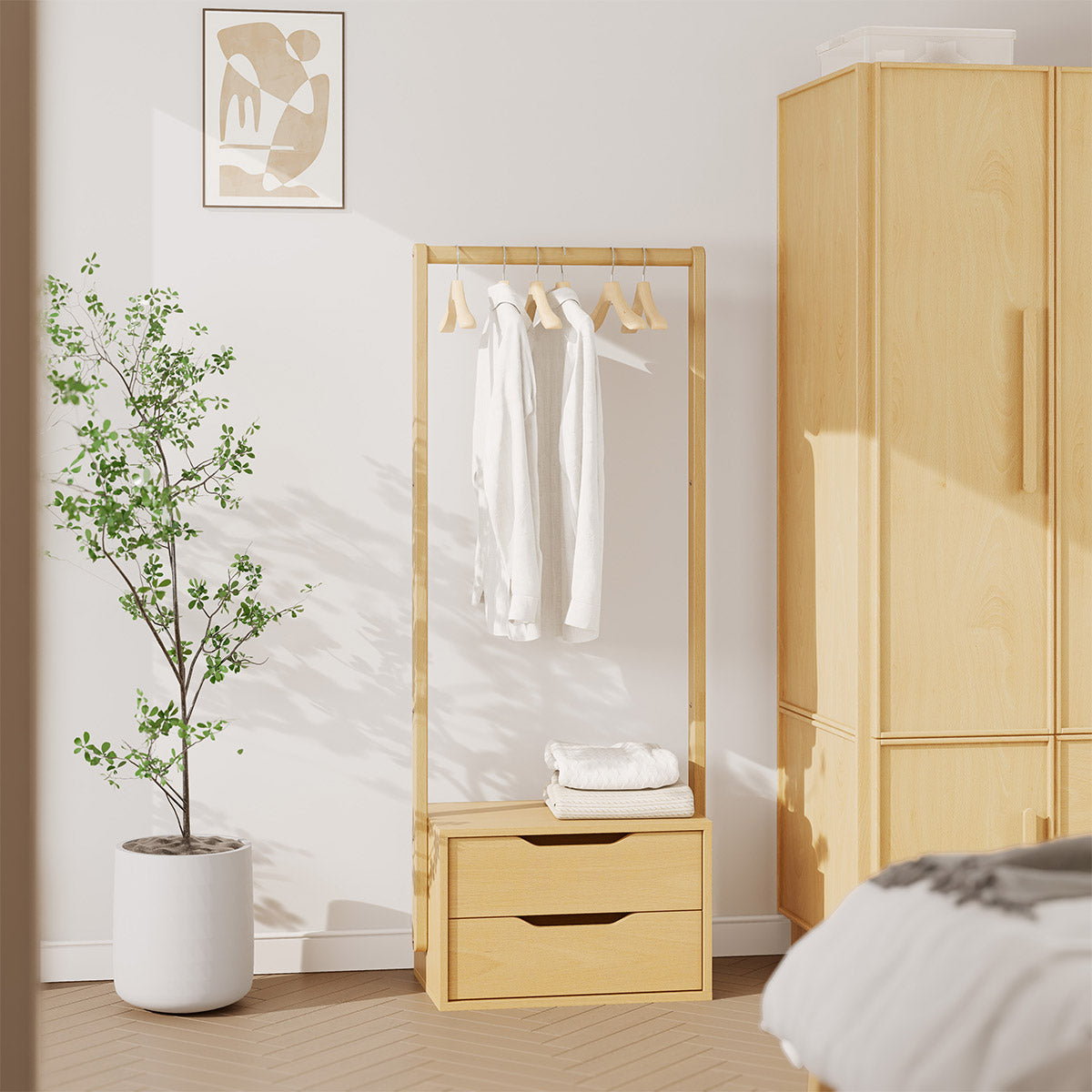 Modular 2 Drawer Clothing Rack