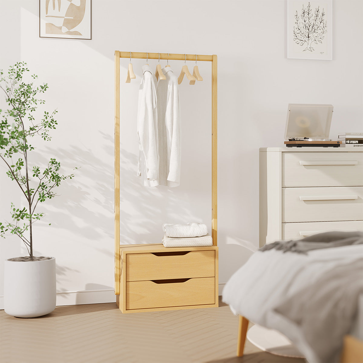 Modular 2 Drawer Clothing Rack