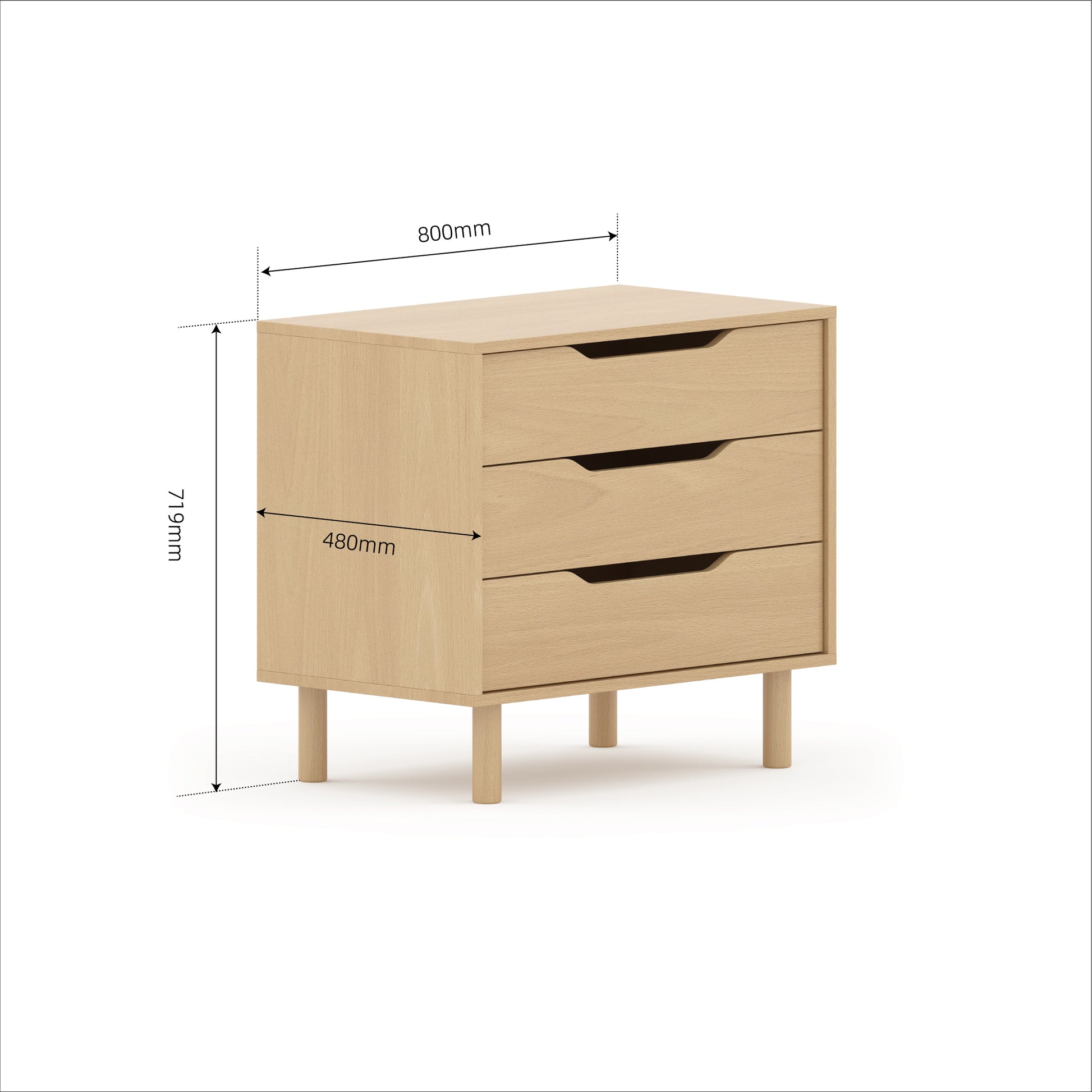 Boori Modular 3 Drawer Chest LARGE