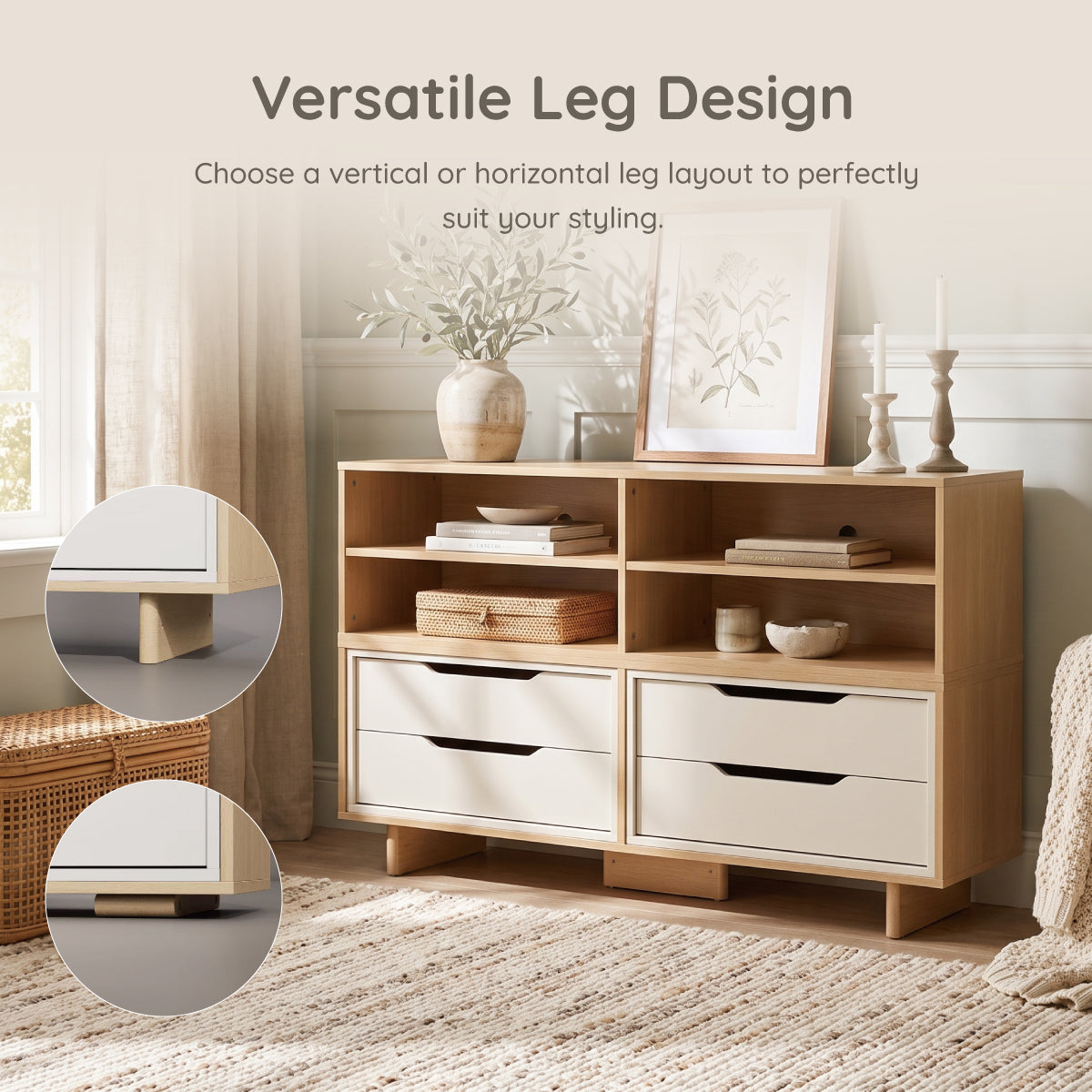 Entertainment Unit (1.88m) + 4 Drawers