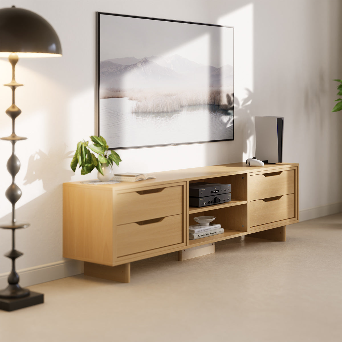 Entertainment Unit (1.88m) + 4 Drawers