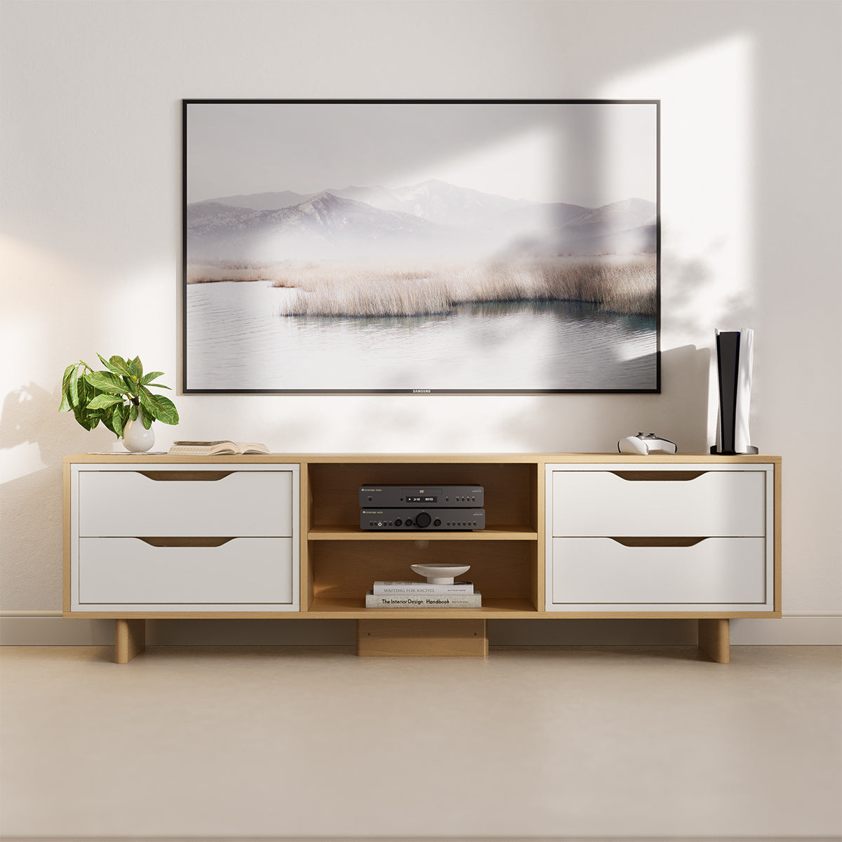 Entertainment Unit (1.88m) + 4 Drawers