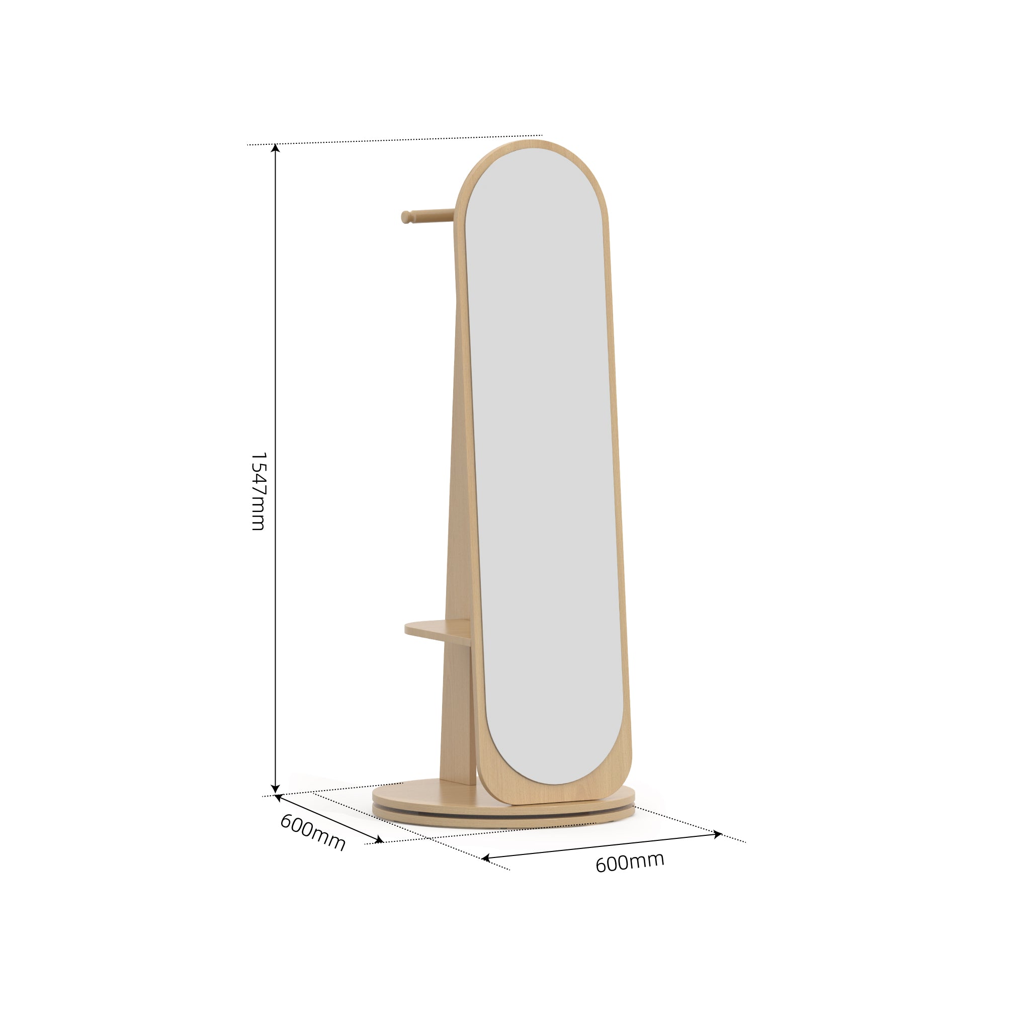 Orbis Rotating Dressing Mirror