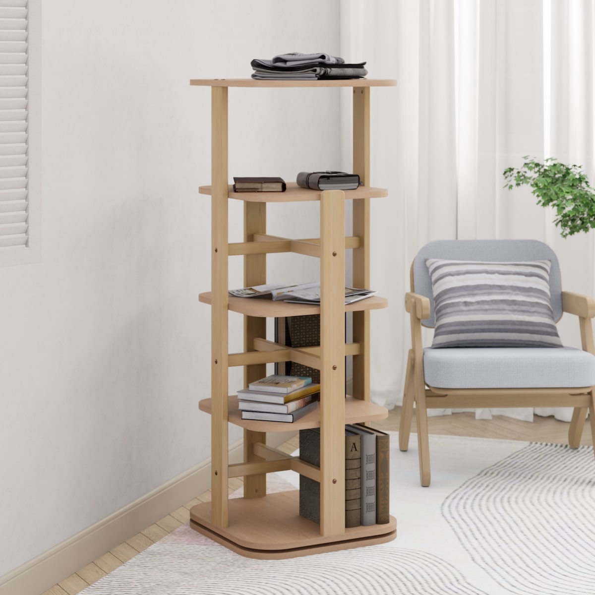 Boori Tall Tidy Rotating Bookshelf