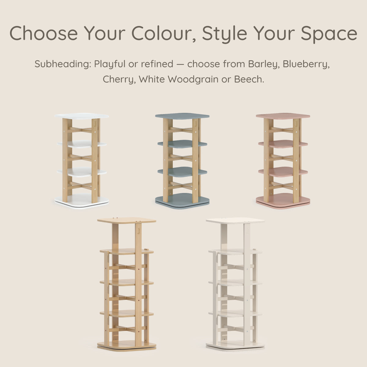 Tidy Rotating Bookshelf