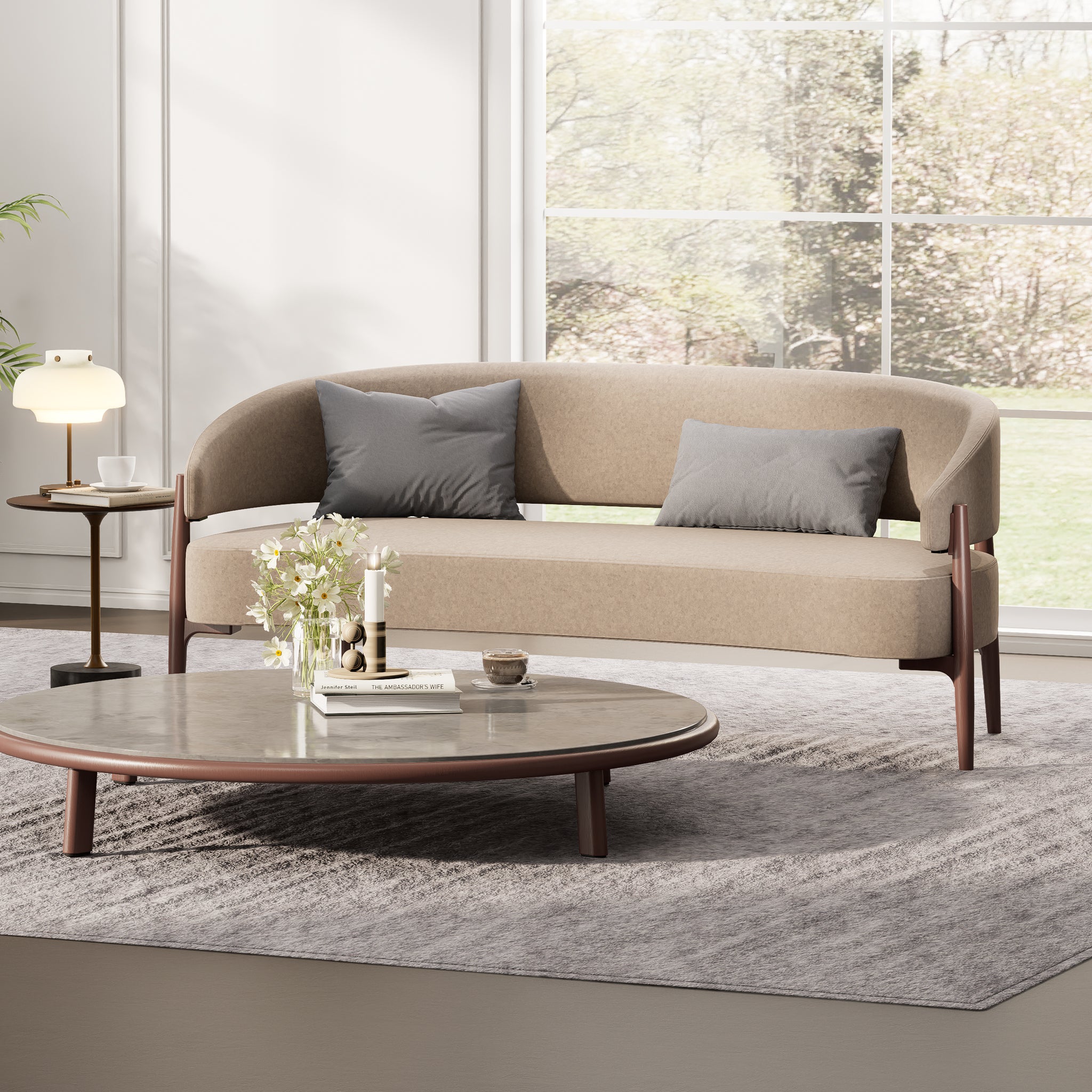Luna Curved 2 Seater Sofa