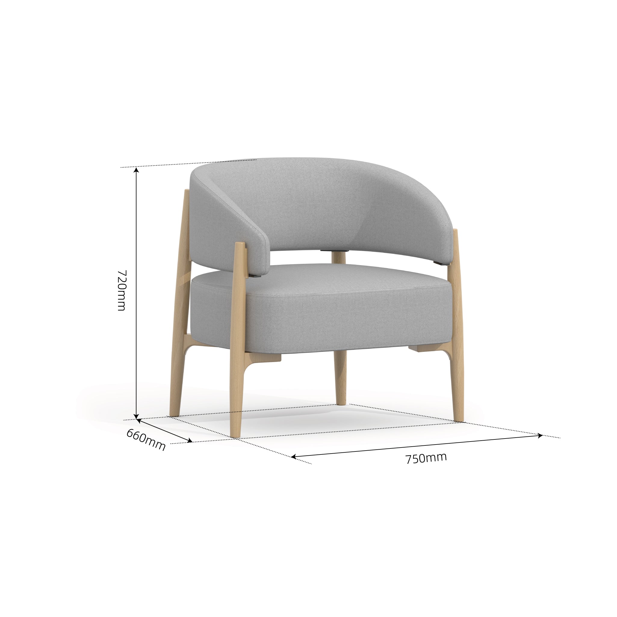 Luna Curved Armchair