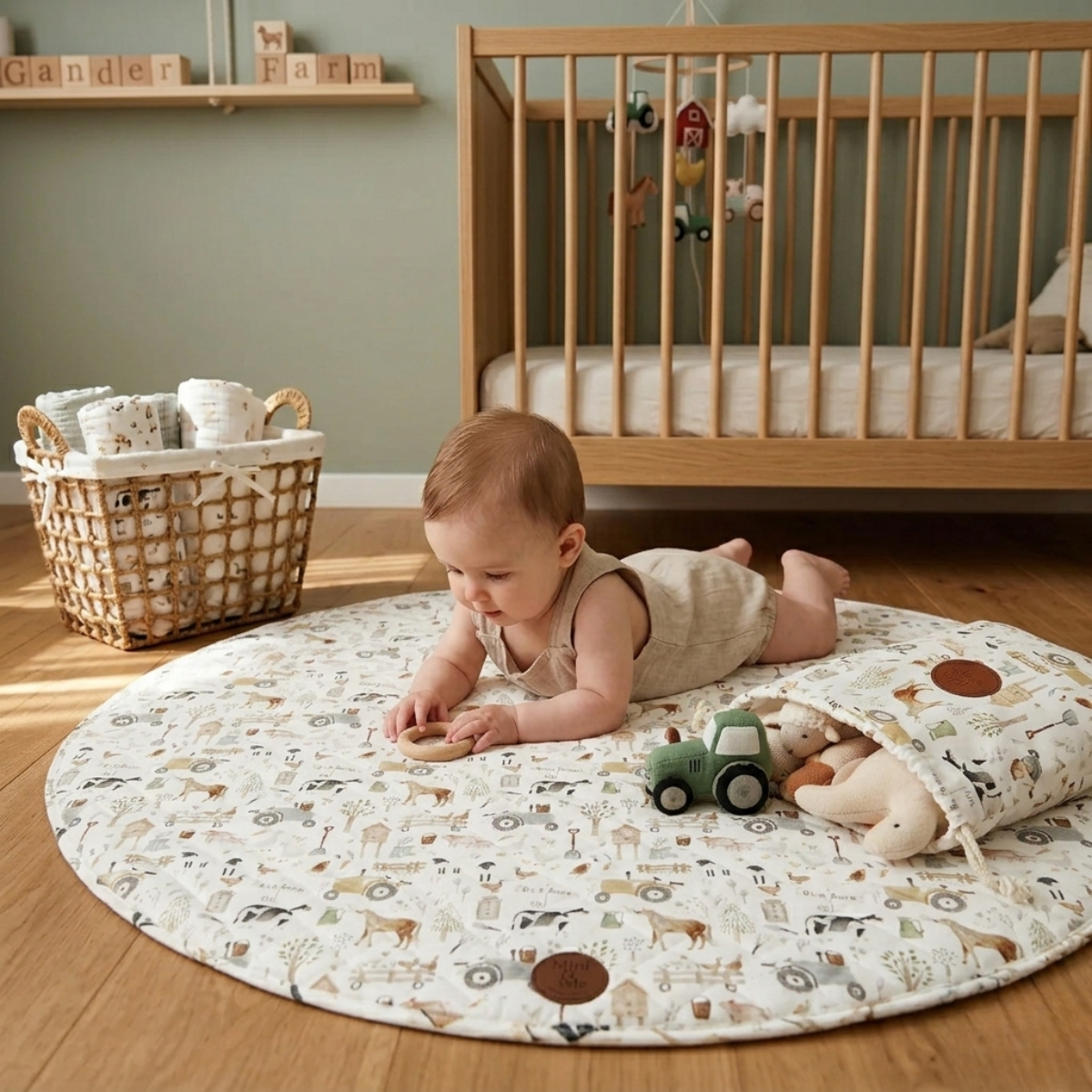Cuddle Bug Padded Waterproof Playmat - Farm Life