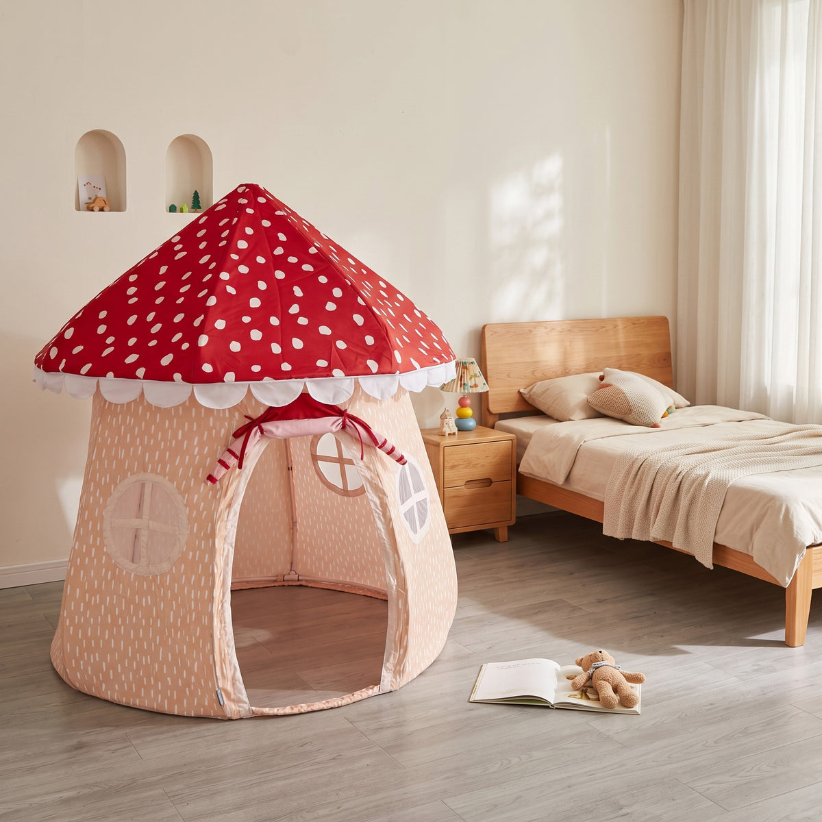 Mushroom Playhome Tent - Red