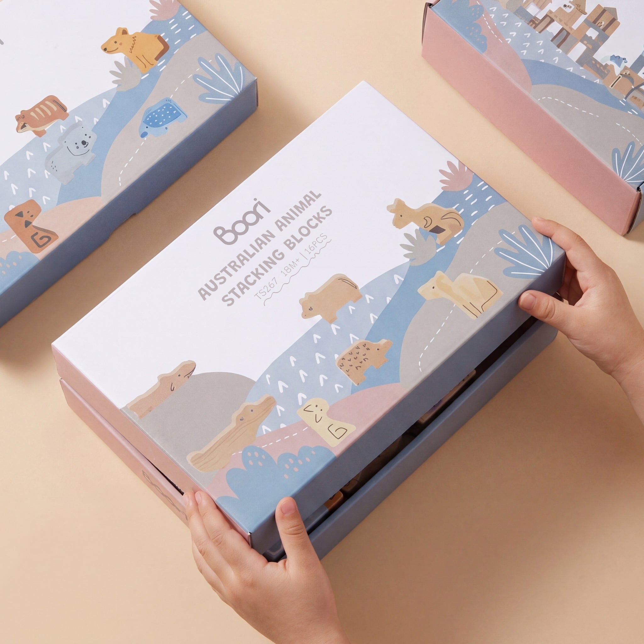 Aussie Animal Stacking Blocks - Natural