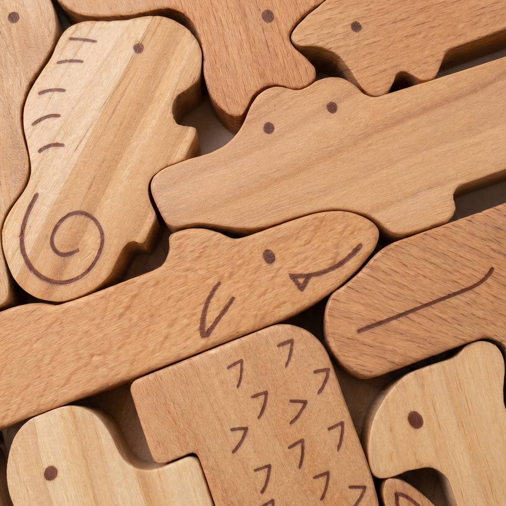 Aussie Animal Stacking Blocks - Natural