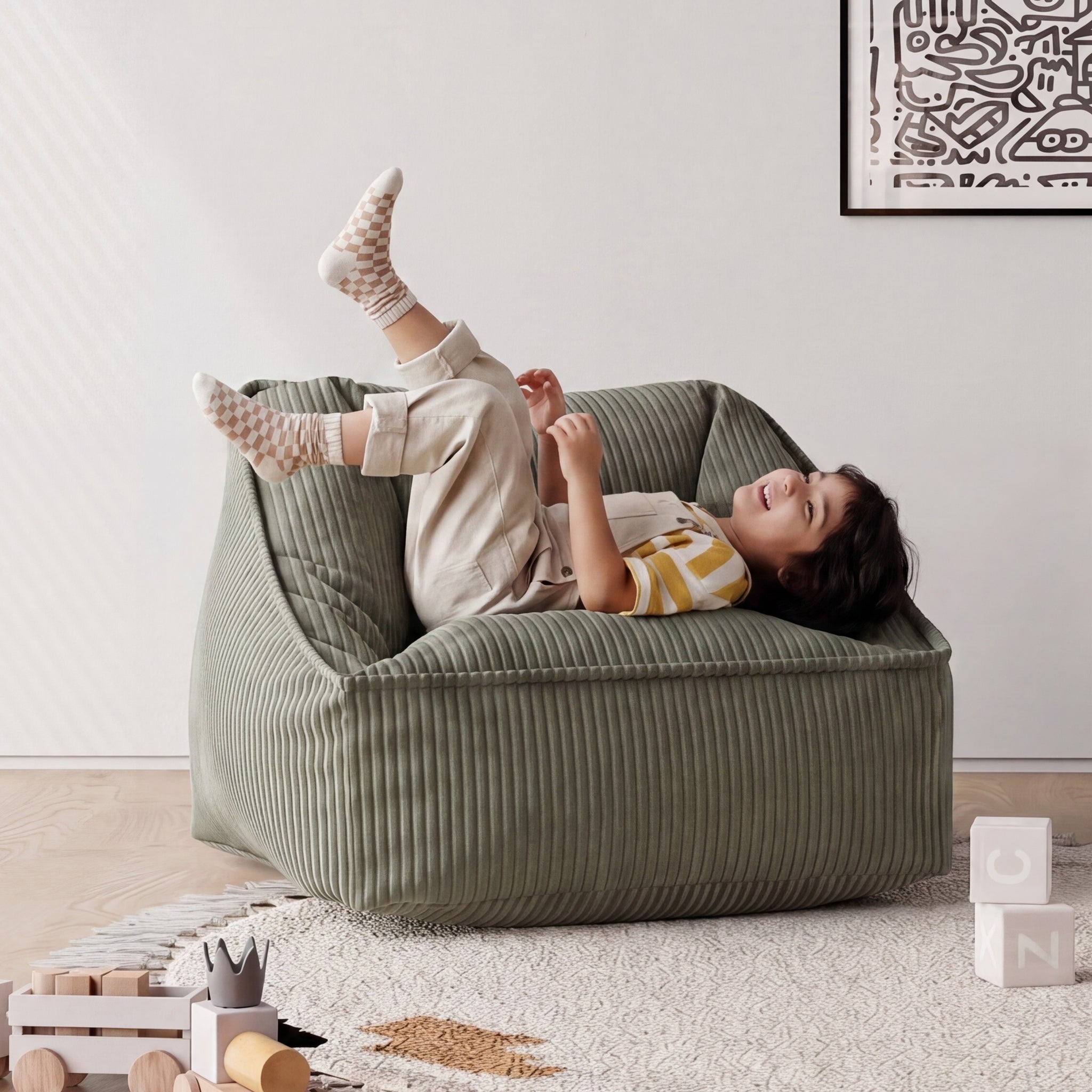 Olli Kids Corduroy Lounge Chair V26