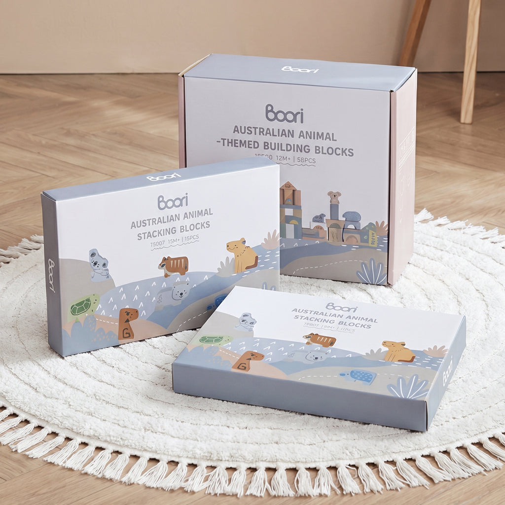 Aussie Animal Stacking Blocks - Natural
