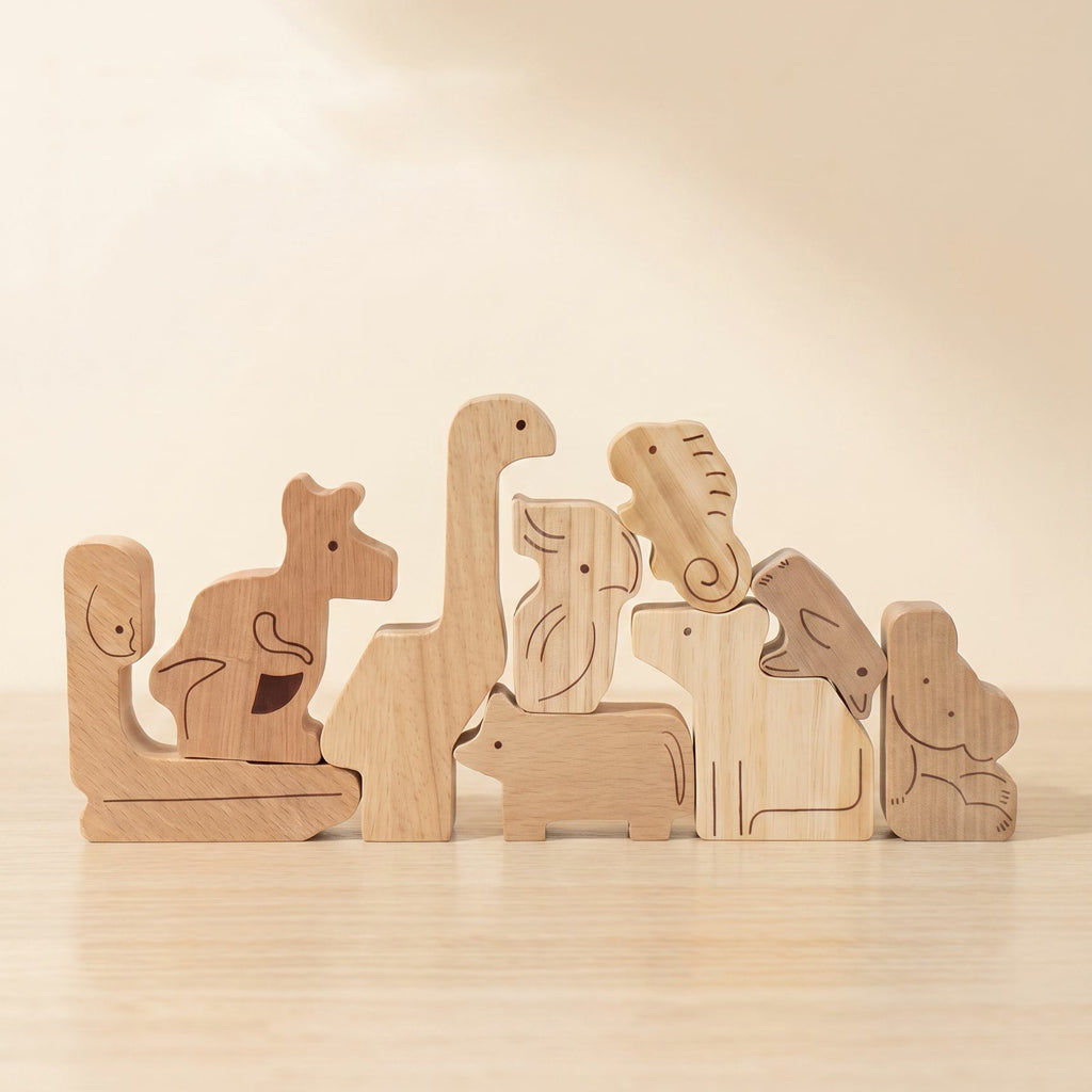 Aussie Animal Stacking Blocks - Natural