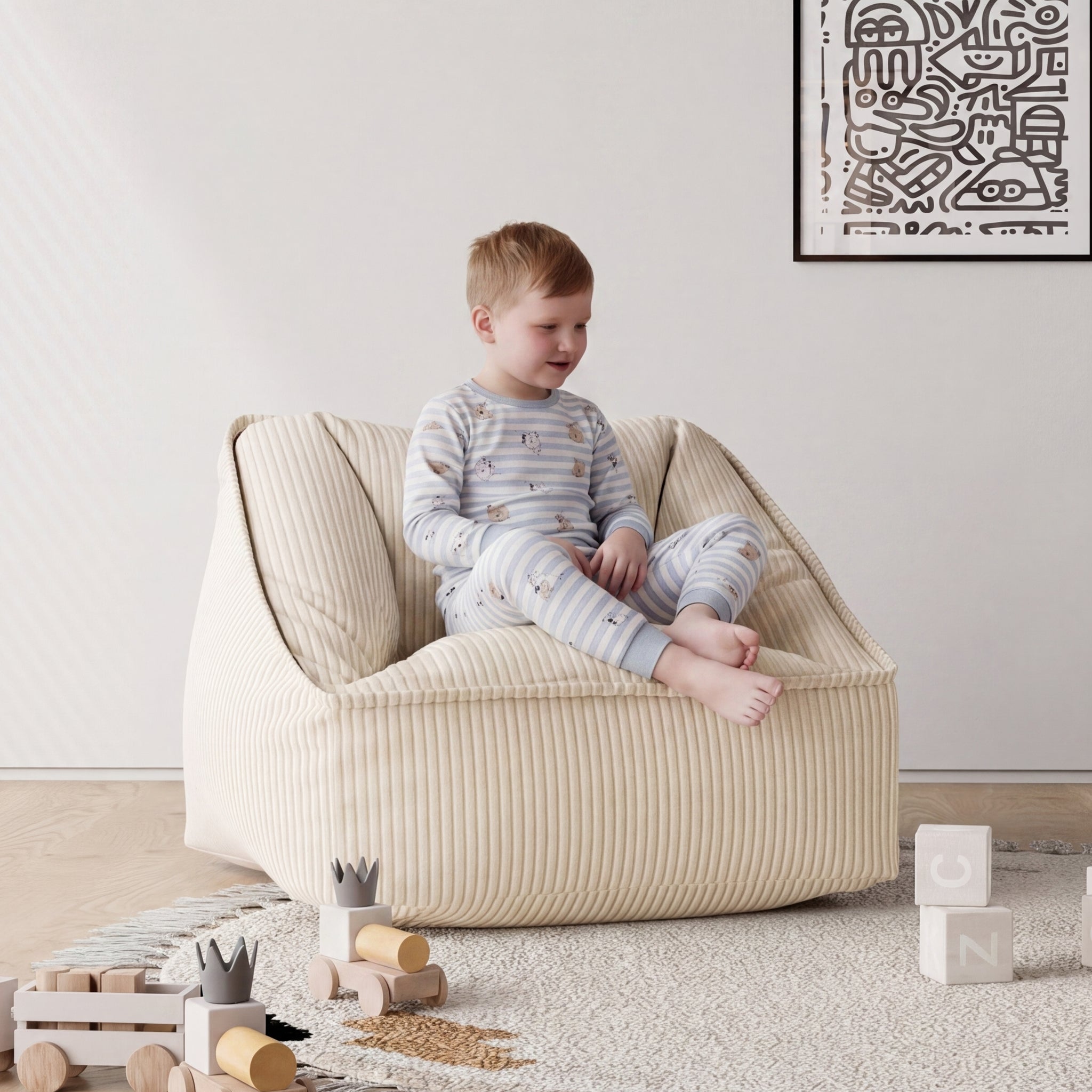 Olli Kids Corduroy Lounge Chair V26