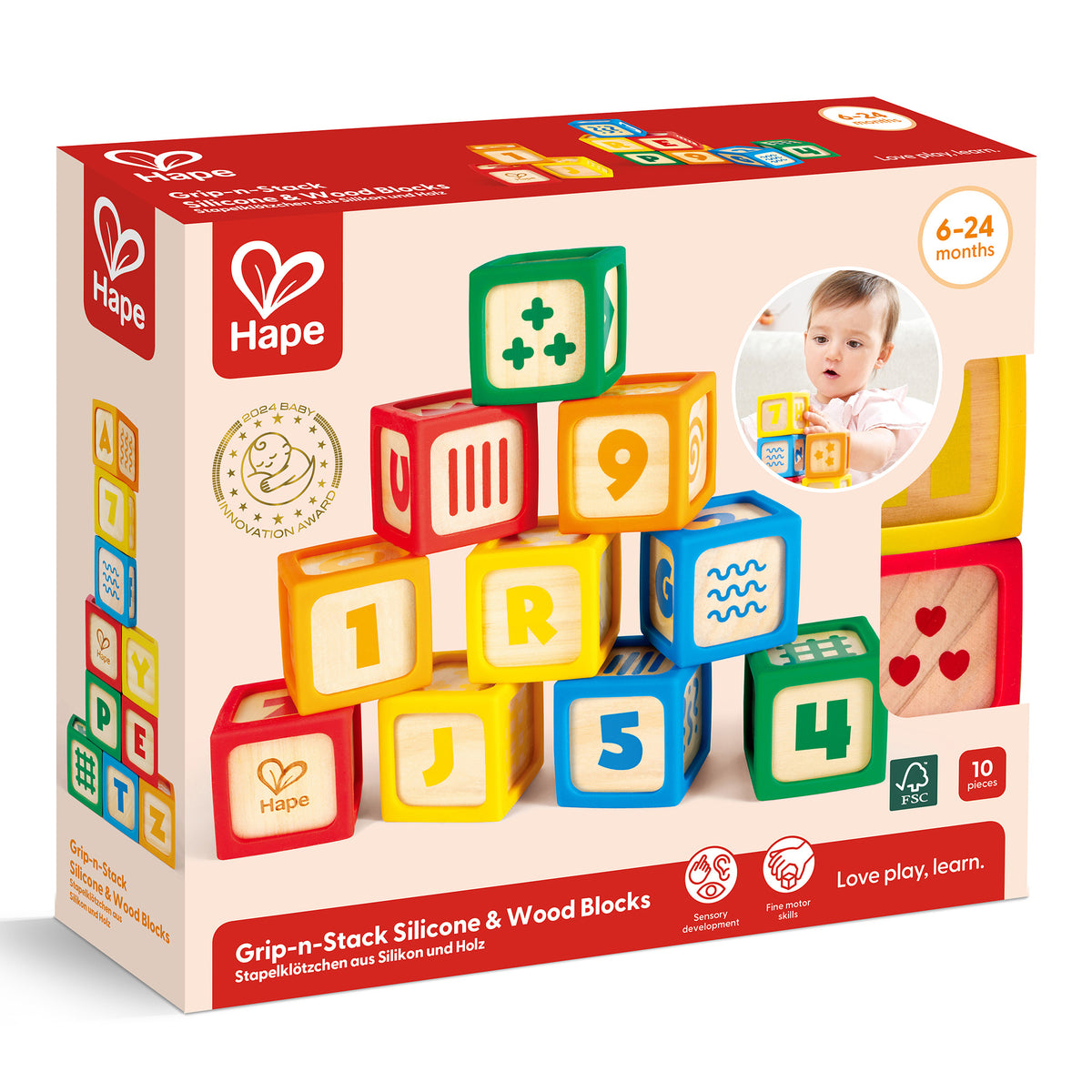 Grip-n-Stack Silicone & Wood Blocks