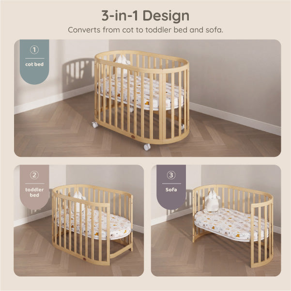 Eden Oval Cot