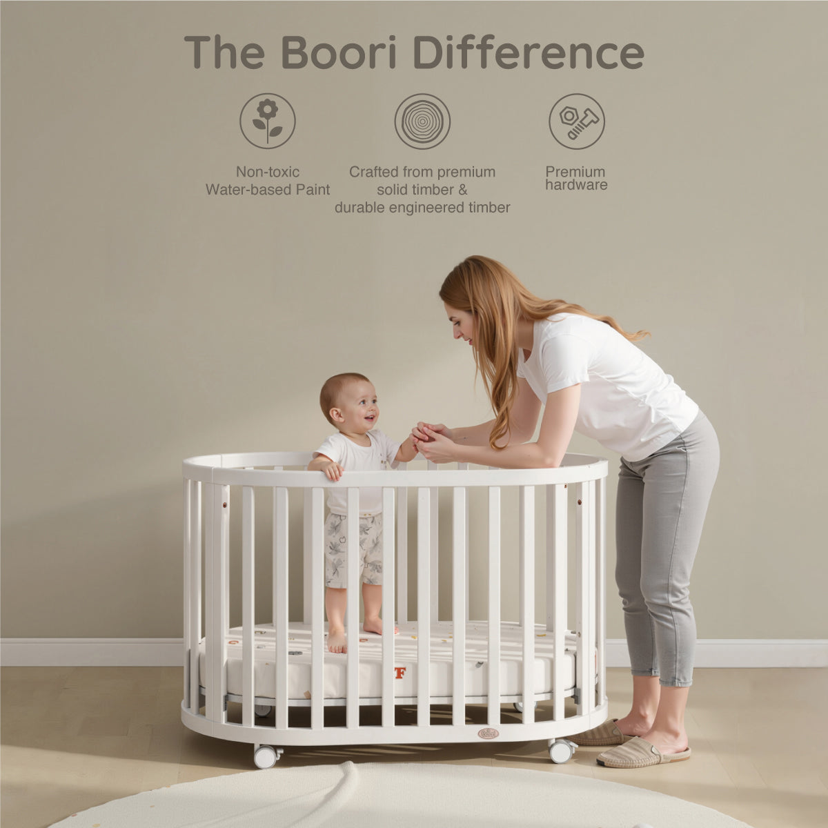 Eden Oval Cot