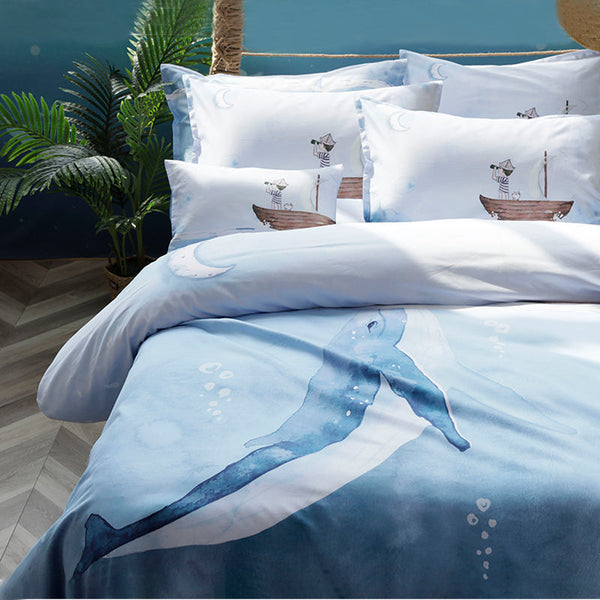 Fantasy Whale Double Bed Quilt Cover Set