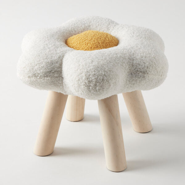 Jiggle & Giggle Sunny Side Up Bouclé Kids Stool