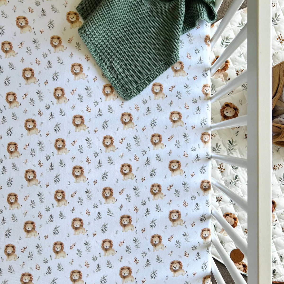 Cuddle Bug Cot Fitted Sheet - Leo Lion