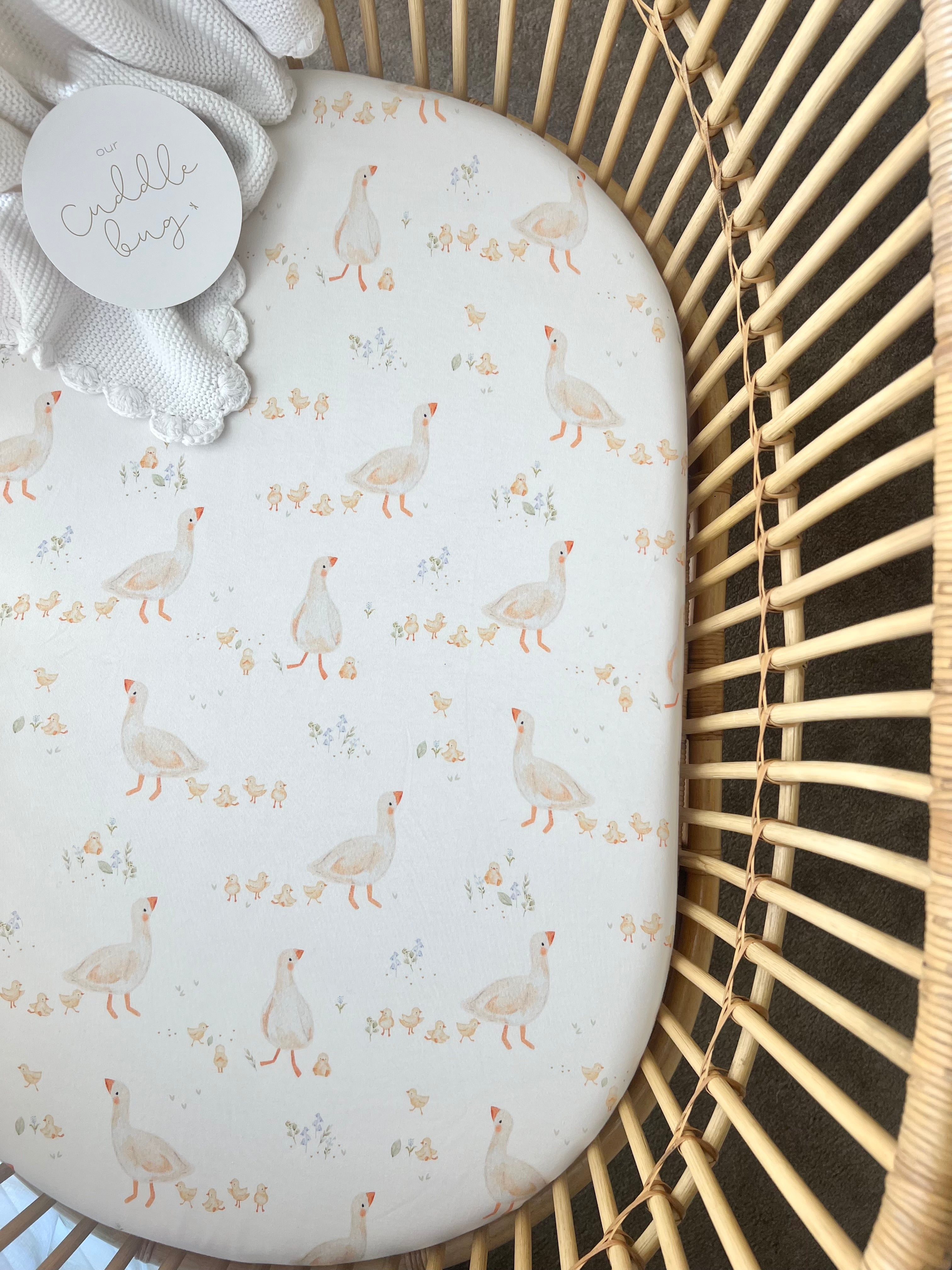 Cuddle Bug Goosey Gander Cot Sheet 137 x 77cm