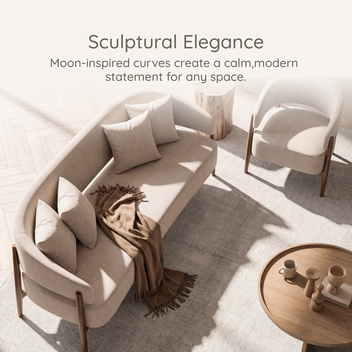 Luna Curved Armchair